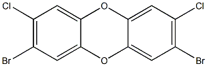 2,8-DICHLORO-3,7-DIBROMODIBENZO-PARA-DIOXIN 结构式
