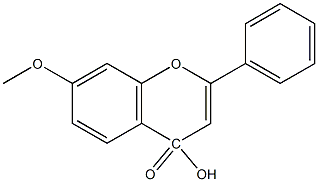 7-METHOXYFLAVON-4-OL,,结构式