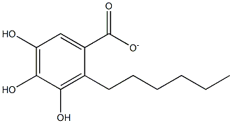 N-HEXYLGALLATE 化学構造式