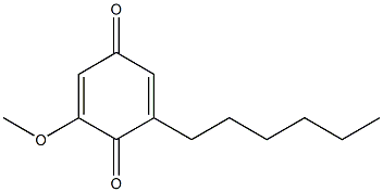 2-METHOXY-6-HEXYL-1,4-BENZOQUINONE Structure