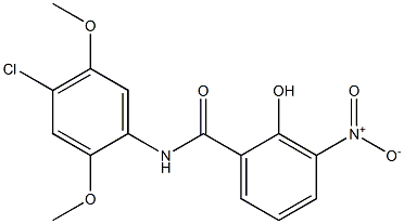 2',5'-DIMETHOXY-4'-CHLORO-3-NITROSALICYLANILIDE 化学構造式