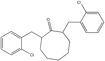 2,8-BIS(2-CHLOROBENZYL)-CYCLOOCTANONE Structure