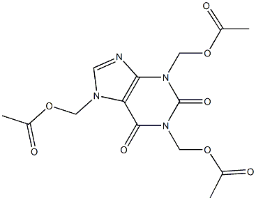 1,3,7-TRIS(ACETOXYMETHYL)XANTHINE Structure