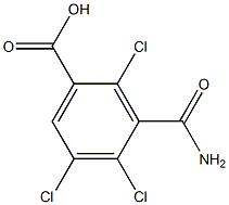 3-CARBAMYL-2,4,5-TRICHLOROBENZOICACID 结构式