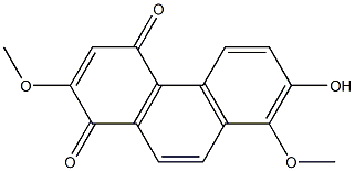 2,8-DIMETHOXY-7-HYDROXY-1,4-PHENANTHRENEQUINONE Structure