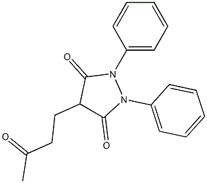 3,5-PYRAZOLIDINEDIONE,1,2,DIPHENYL-4-(3-OXOBUTYL)- 结构式