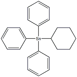 CYCLOHEXYLTRIPHENYLTIN 化学構造式