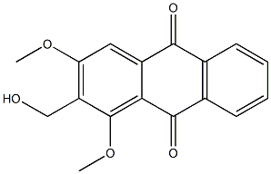 1,3-DIMETHOXY-2-HYDROXYMETHYLANTHRAQUINONE Structure