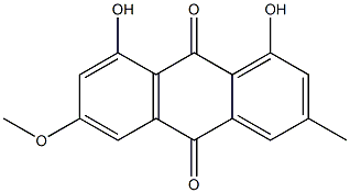 1,8-DIHYDROXY-3-METHYL-6-METHOXYANTHRAQUINONE Structure