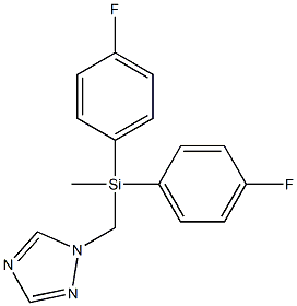 BIS(4-FLUOROPHENYL)METHYL(1H-1,2,4-TRIAZOLE-1-YLMETHYL)SILANE 结构式