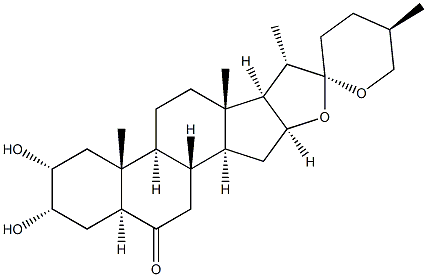 (25R)-2ALPHA,3ALPHA-DIHYDROXY-5-ALPHA-SPIROSTAN-6-ONE Structure