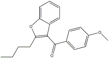 (2-丁基-3-苯并呋喃基)(4-甲氧苯基)(甲)酮,,结构式