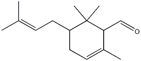  2,6,6-trimethyl-5-(3-methylbut-2-enyl)cyclohex-2-ene-1-carbaldehyde