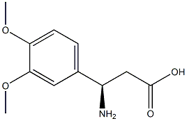 (R)-3-Amino-3-(3,4-dimethoxy-phenyl)-propanoic acid 结构式