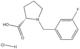 (R)-alpha-(3-fluoro-benzyl)-proline hydrochloride Structure