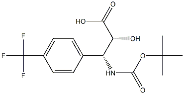 N-Boc-(2R,3R)-3-Amino-2-hydroxy-3-(4-trifluoromethyl-phenyl)-propanoic acid 结构式