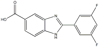 2-(3,5-Difluorophenyl)-1H-benzimidazole-5-carboxylic acid 结构式
