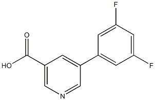 5-(3,5-Difluorophenyl)-nicotinic acid Structure