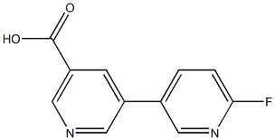 5-(6-Fluoropyridin-3-yl)-nicotinic acid Struktur