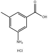 3-Amino-5-methylbenzoic acid 化学構造式