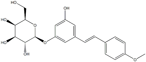 (2S,3R,4S,5R,6R)-2-[3-hydroxy-5-[(E)-2-(4-methoxyphenyl)ethenyl]phenoxy]-6-(hydroxymethyl)oxane-3,4,5-triol Struktur