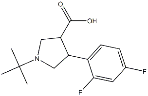 1-tert-Butyl-4-(2,4-difluoro-phenyl)-pyrrolidine-3-carboxylic acid Structure