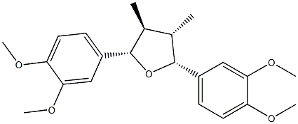 (2S,3S,4S,5R)-2,5-bis(3,4-dimethoxyphenyl)-3,4-dimethyl-oxolane Struktur