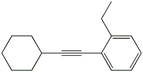 Ethylcyclohexylphenylacetylene Struktur
