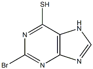 2-bromo-6-mercaptopurine Struktur