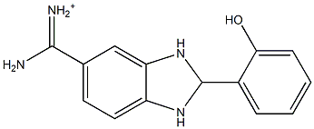 [amino-[2-(2-hydroxyphenyl)-1,3-dihydrobenzoimidazol-5-yl]methylidene]azanium Structure