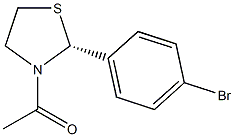 (2R,4R)-3-Acetyl-2-(4-bromo-phenyl)-thiazolidine- Structure