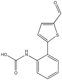 [2-(5-Formyl-thiophen-2-yl)-phenyl]-carbamic acid 化学構造式