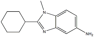 2-Cyclohexyl-1-methyl-1H-benzoimidazol-5-ylamine 化学構造式