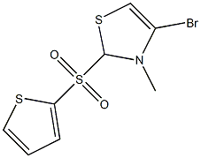 Methyl 4-bromo-2-(thiophen-2-ylsulfonyl)thiazole- 化学構造式