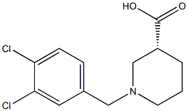 (3R)-1-(3,4-dichlorobenzyl)piperidine-3-carboxylic acid,,结构式