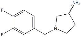 (3R)-1-(3,4-difluorobenzyl)pyrrolidin-3-amine 化学構造式