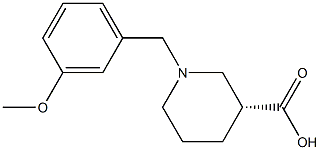 (3R)-1-(3-methoxybenzyl)piperidine-3-carboxylic acid 结构式