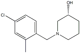 (3R)-1-(4-chloro-2-methylbenzyl)piperidin-3-ol Struktur