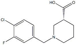 (3R)-1-(4-chloro-3-fluorobenzyl)piperidine-3-carboxylic acid Structure