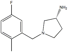 (3R)-1-(5-fluoro-2-methylbenzyl)pyrrolidin-3-amine Structure