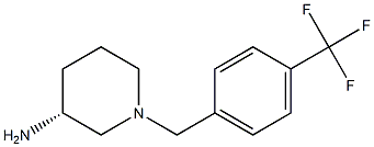 (3R)-1-[4-(trifluoromethyl)benzyl]piperidin-3-amine,,结构式