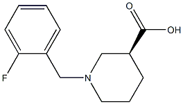 (3S)-1-(2-fluorobenzyl)piperidine-3-carboxylic acid Structure