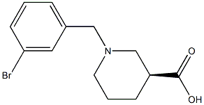 (3S)-1-(3-bromobenzyl)piperidine-3-carboxylic acid Structure