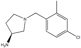 (3S)-1-(4-chloro-2-methylbenzyl)pyrrolidin-3-amine 结构式