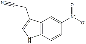 (5-nitro-1H-indol-3-yl)acetonitrile 结构式