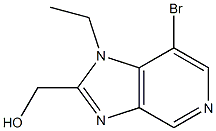 (7-bromo-1-ethyl-1H-imidazo[4,5-c]pyridin-2-yl)methanol,,结构式