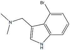 1-(4-bromo-1H-indol-3-yl)-N,N-dimethylmethanamine,,结构式