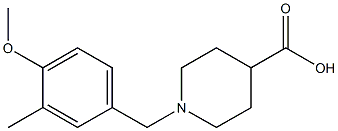 1-(4-methoxy-3-methylbenzyl)piperidine-4-carboxylic acid Struktur