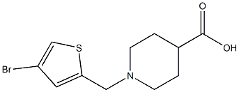 1-[(4-bromothiophen-2-yl)methyl]piperidine-4-carboxylic acid,,结构式