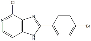 2-(4-bromophenyl)-4-chloro-1H-imidazo[4,5-c]pyridine 化学構造式